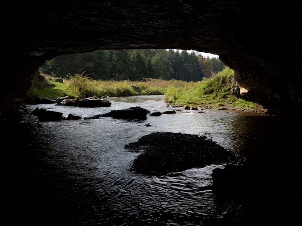 landscape from cave looking out