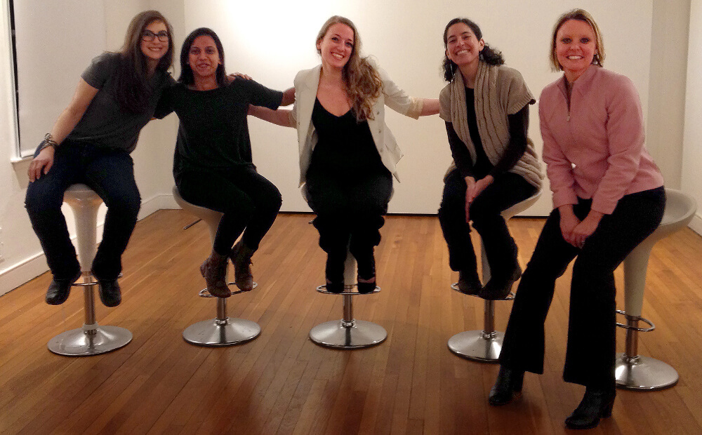 Denison alumni dance panel on stools