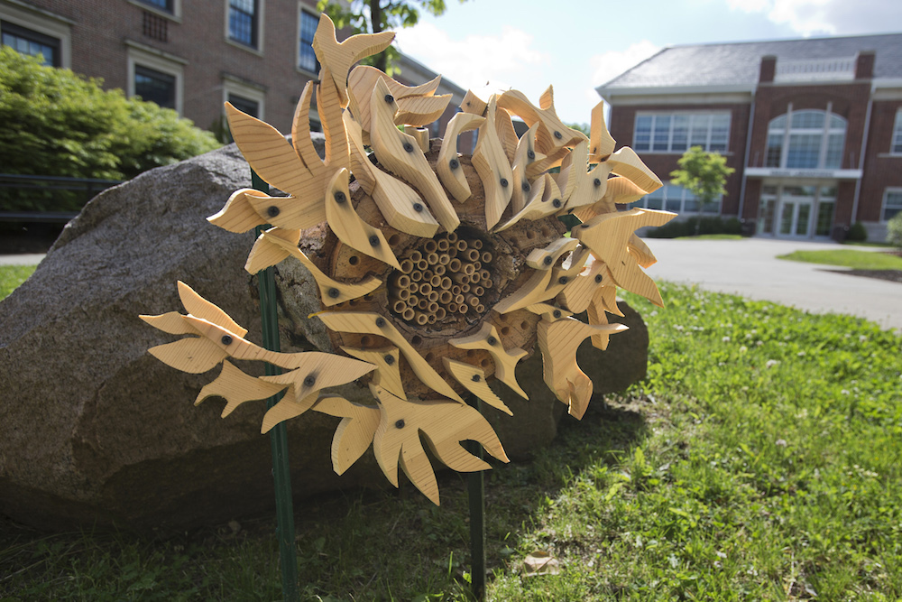 Bee hotel sculpture