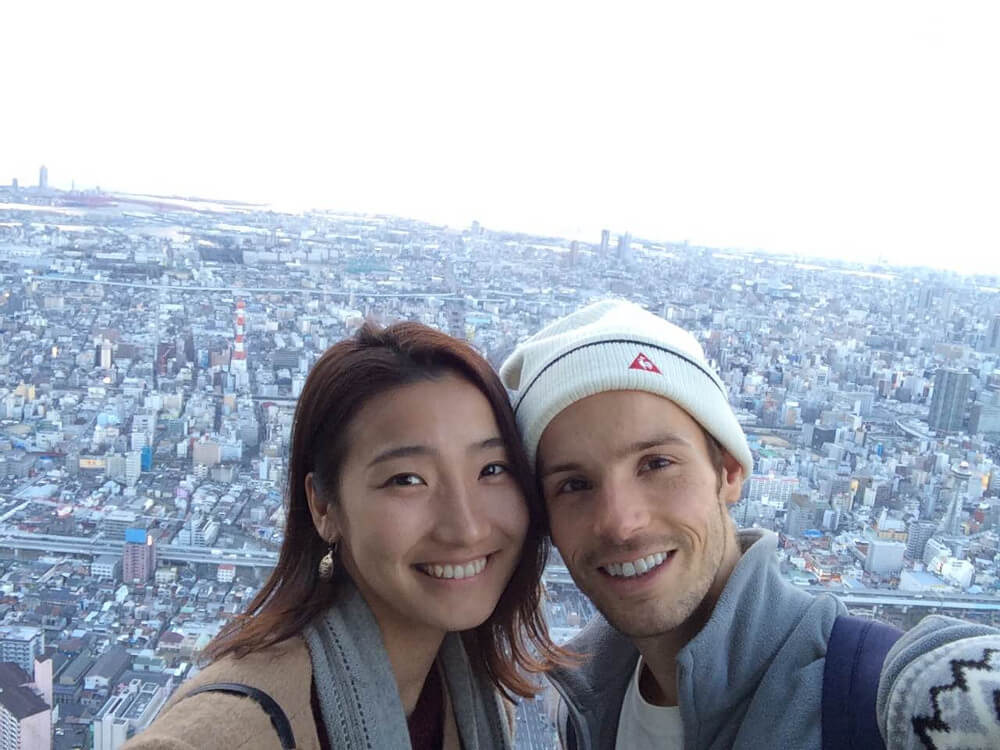 Elliot Conti with city in background