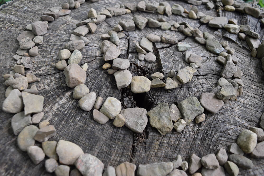 rocks in spiral formation