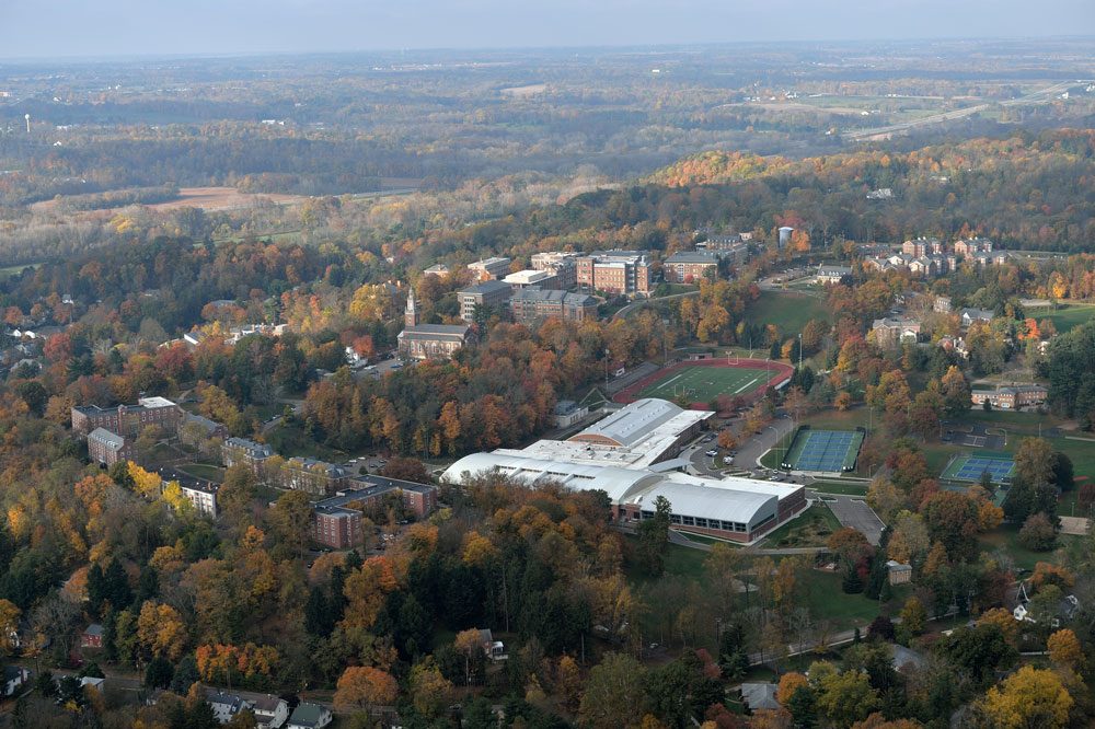 Aerial view of campus