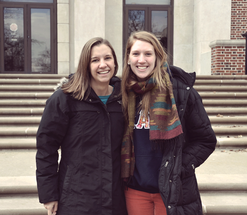 Claire Hamilton '14 and Paige Robnett '14