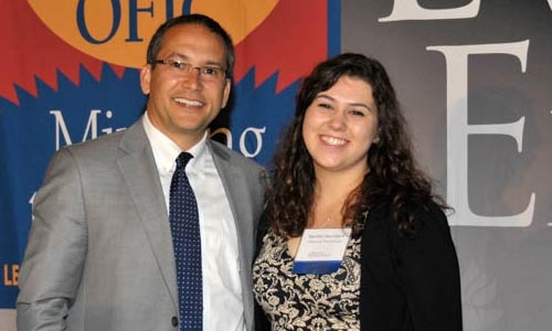 Denison President Adam Weinberg and Rachel Auerbach '16