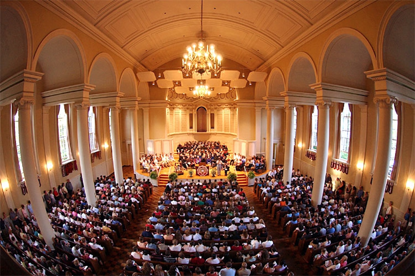 Celebration inside of the chapel