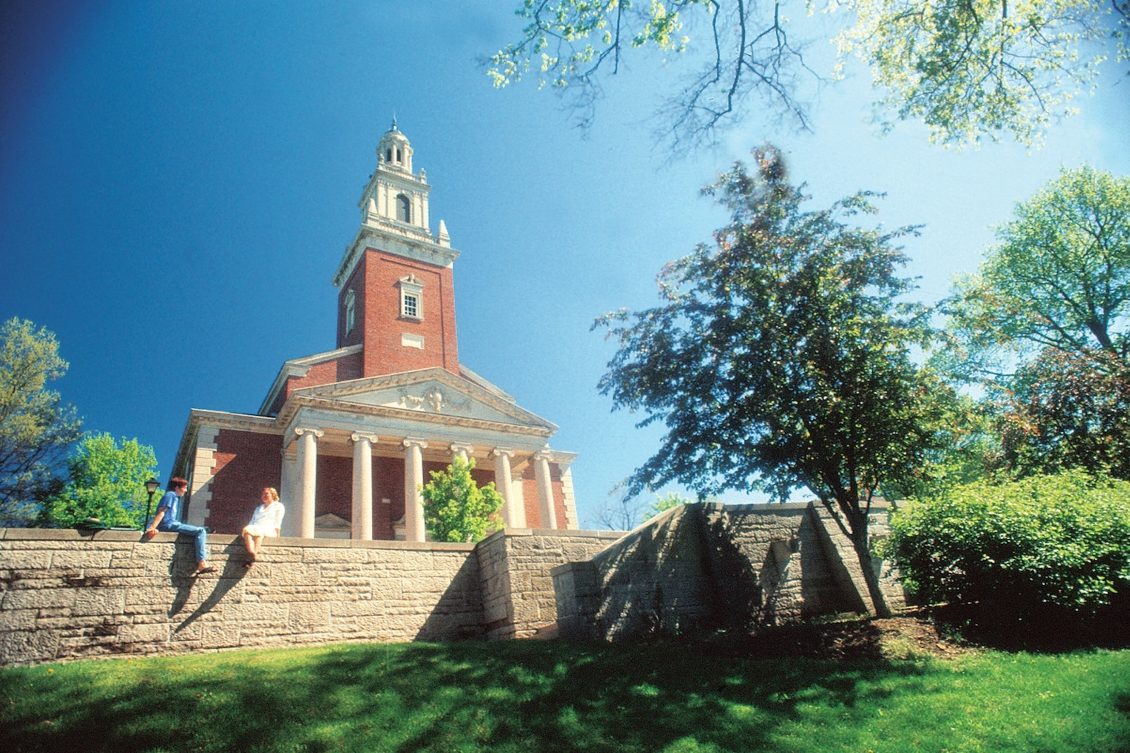 Swasey Chapel rises up in the morning sun