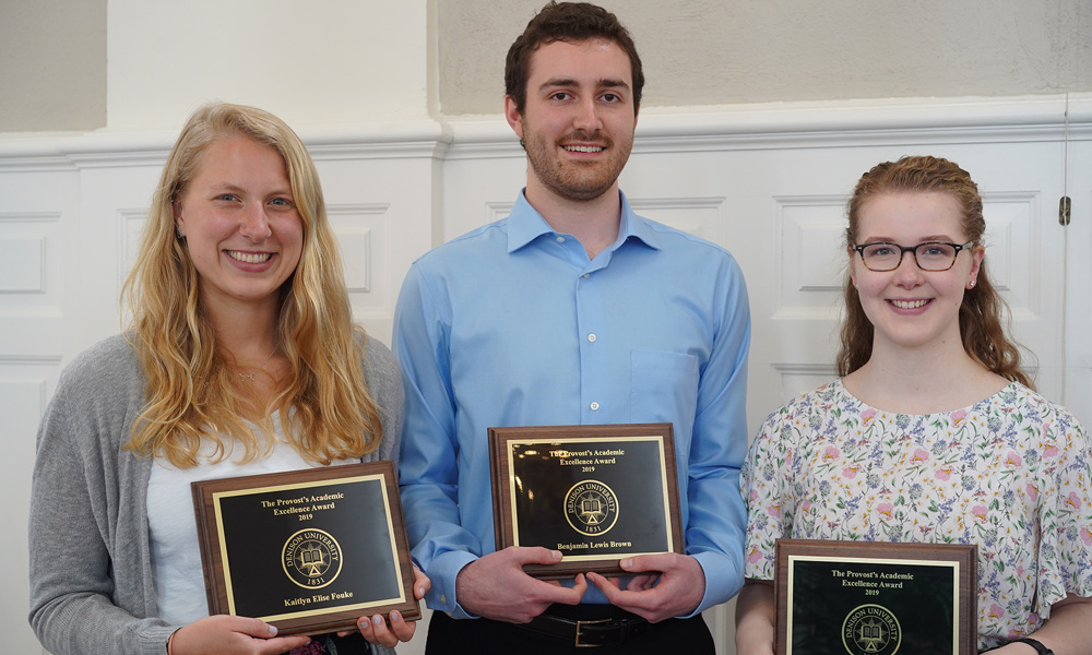 Kaitlyn Fouke, Benjamin Brown, and Caileigh Marshall