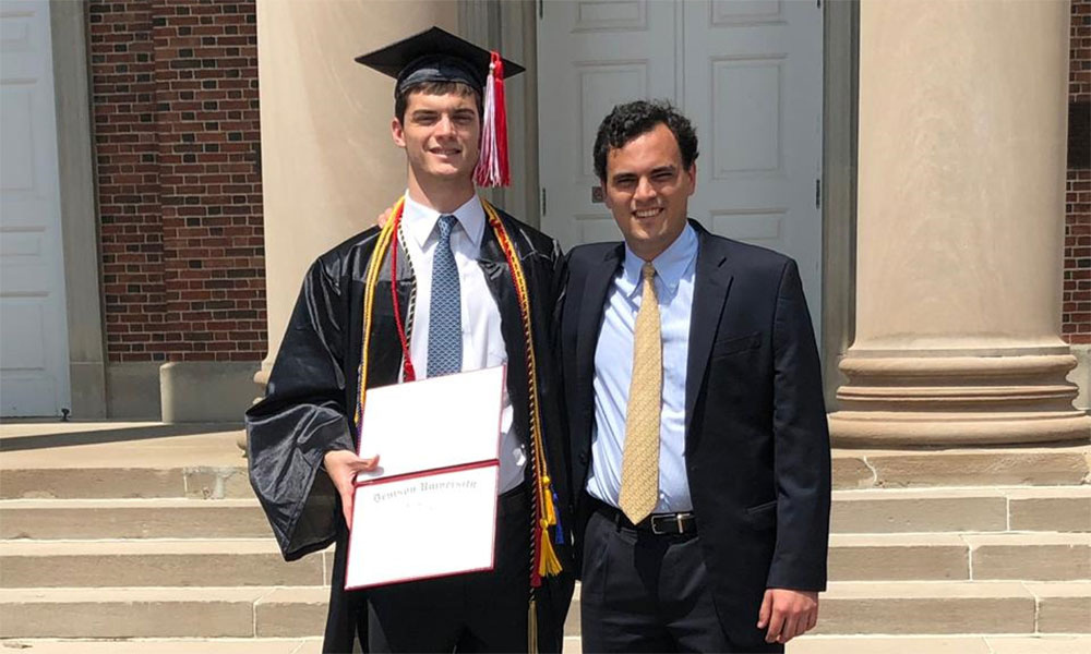 Alvaro Magaña '19 (left) and Fernando Magaña'17 (right) on Alvaro’s graduation day.