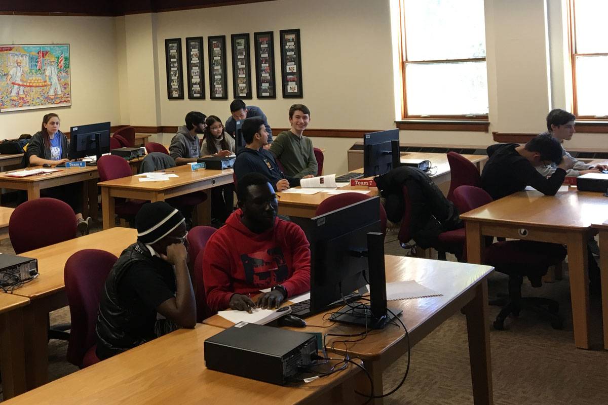 Students working in Olin Classroom