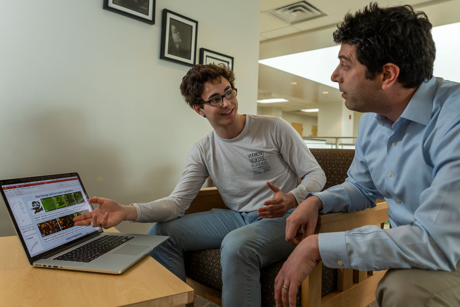 Fulbright Research Student Hoke Wallace '20 with Denison Chemistry Professor Joe Reczek