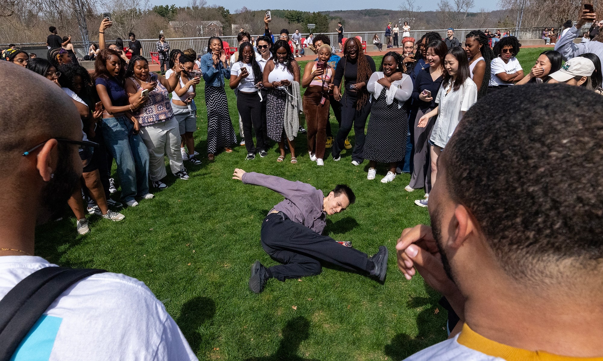 student dancing