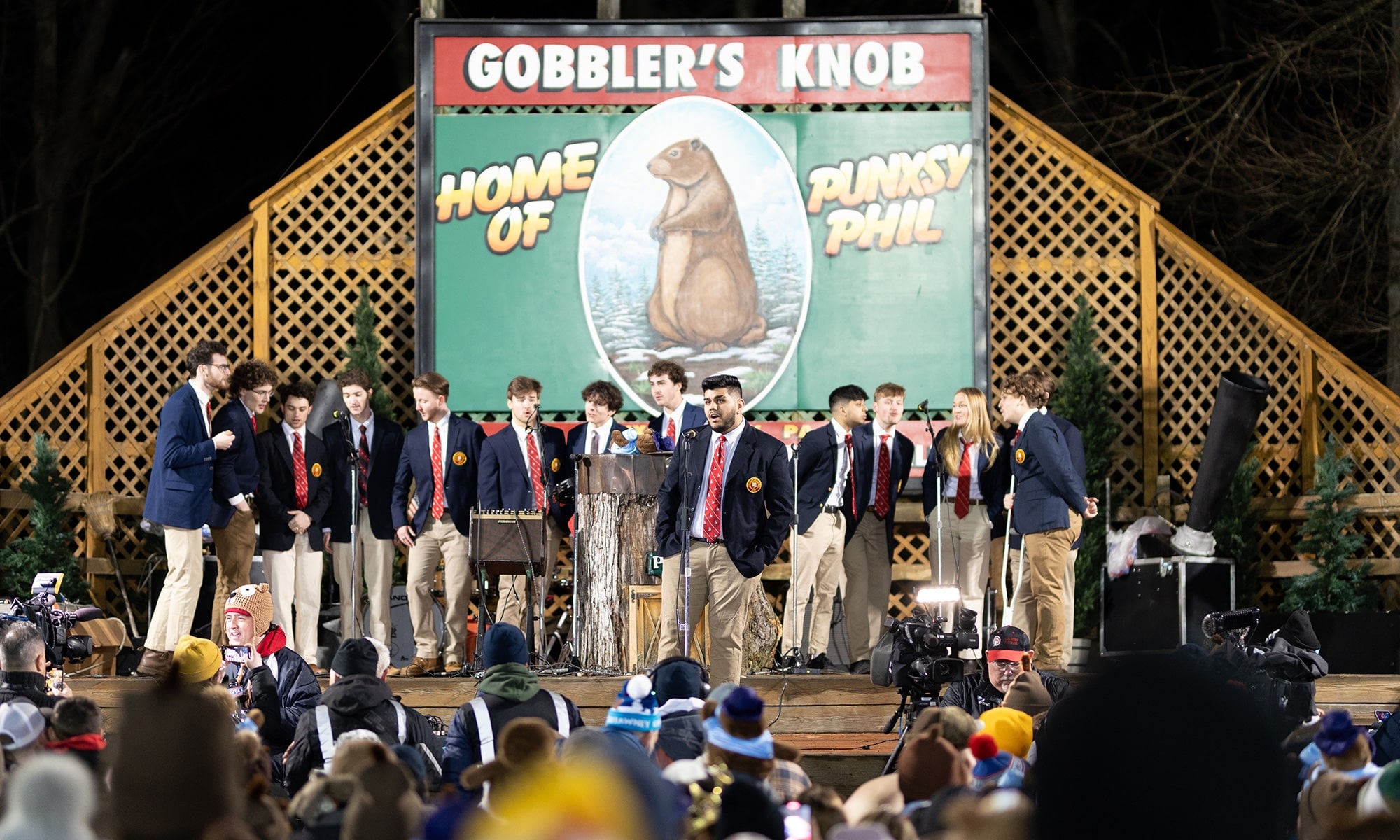 Hilltoppers at the Punxsutawney groundhog fest