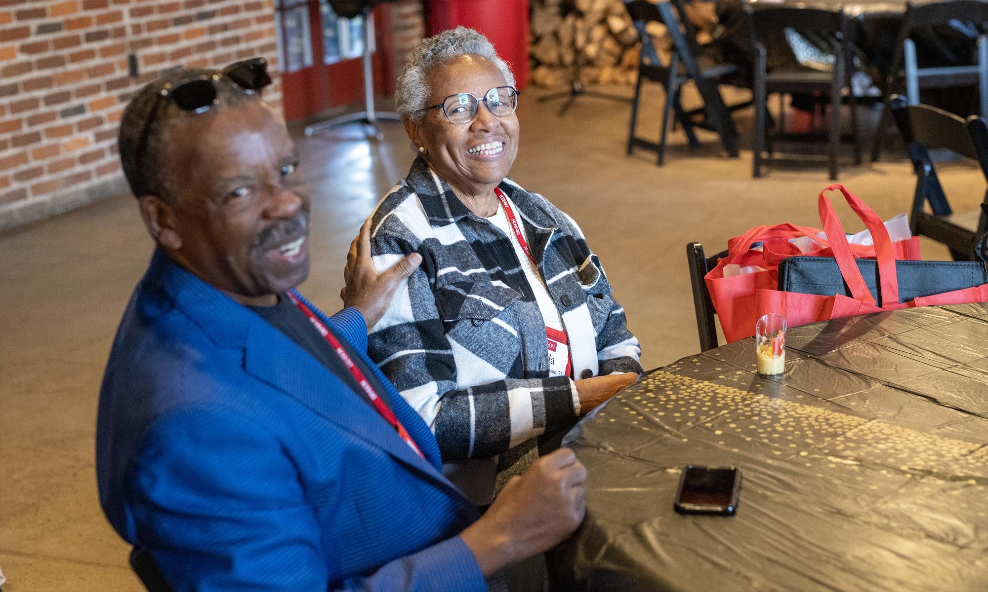 Alumni gathered at an event.