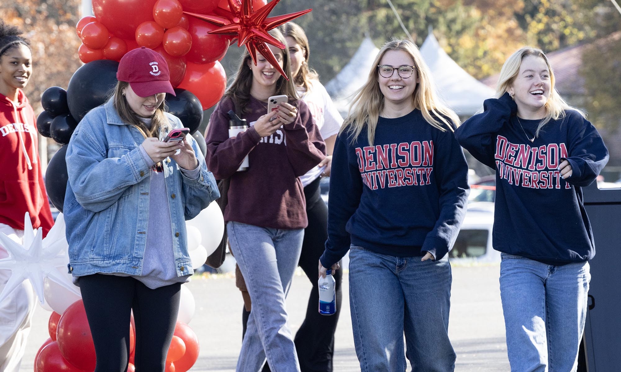 Alumni wearing Denison gear.