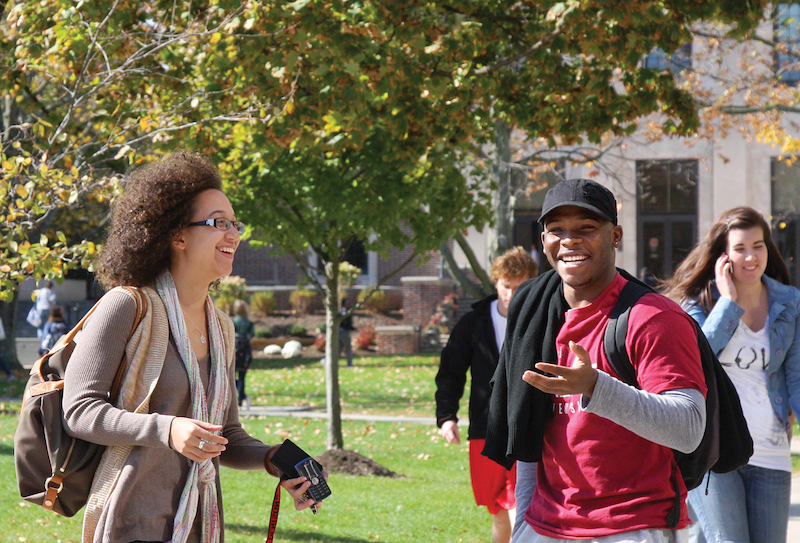 Denison students on the quad.