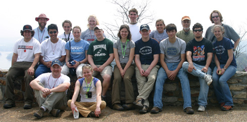 The crew on Clinch Mountain, TN