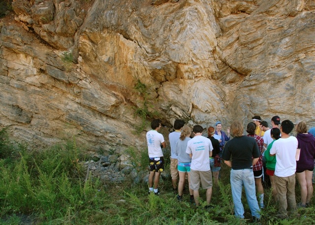 Southern Appalachians Standing at Base of Mountain Cliff