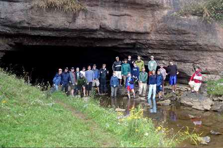 Preparing to go underground at the Sinks of Gandy