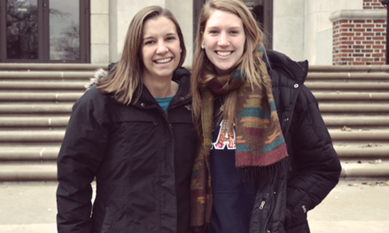 Claire Hamilton '14 and Paige Robnett '14